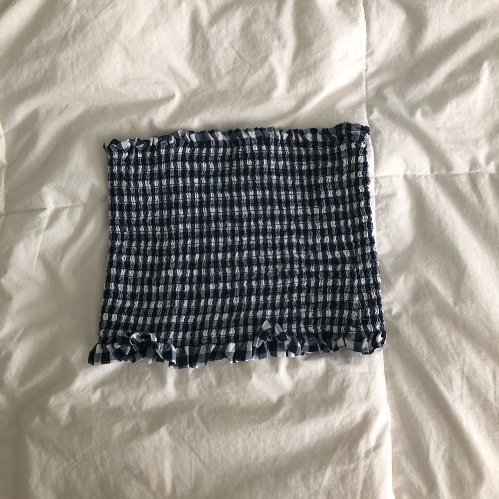 Gingham tube top